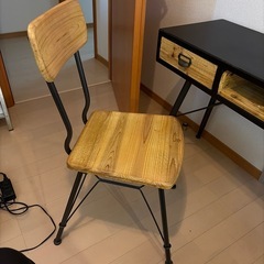 ビンテージ風デスク&チェアセットの画像