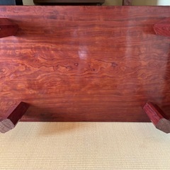 【高級家具】かりん　座卓テーブルの画像