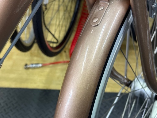 【年末セール一台限り！】リユース品　美品！BRIDGESTONE アルミーユ　26インチ　チェーンタイプ点灯虫　プレシャスベージュ