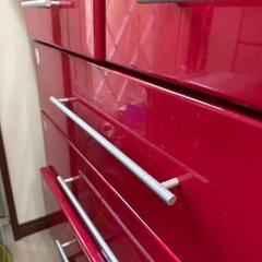 食器棚　赤　高さ205 幅120の画像