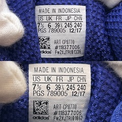 美品レディーススニーカー adidasアディダス ランニングシューズ ブルー　ウォーキングシューズ女性用婦人靴CP8770の画像