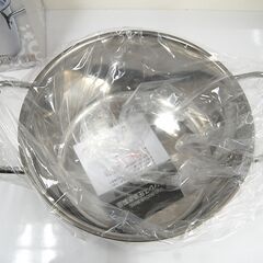 未使用品 DCM IH対応 ステンレス 両手鍋 22cm 蓋付き なべ 札幌市 清田区 平岡の画像