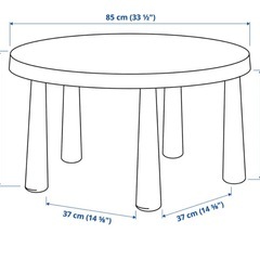IKEA マンムット子供用テーブル　の画像