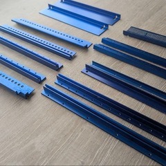 【DIY】車 バイク 自宅 ガレージ ワンオフ 素材アルミブルーアルマイトsetの画像