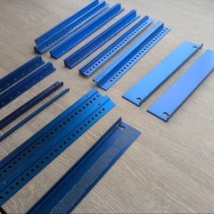 【DIY】車 バイク 自宅 ガレージ ワンオフ 素材アルミブルーアルマイトsetの画像