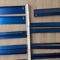 【DIY】車 バイク 自宅 ガレージ ワンオフ 素材アルミブルーアルマイトsetの画像