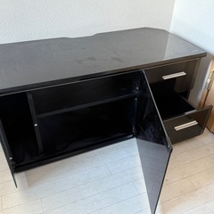 elecomテレビ台/テレビボード/黒の画像