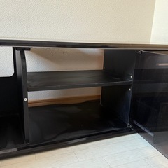 elecomテレビ台/テレビボード/黒の画像