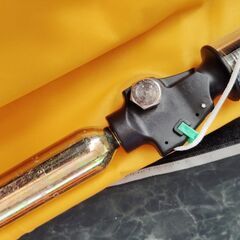  ライフジャケット 自動膨張式 腰巻 ベルトタイプ　ブラックペイズリー　BASARO の画像