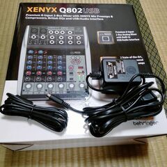 BEHRINGER XENYX Q802USB　６チャンネル＋２チャンネル　オーディオミキサー　中古　　送料が高いので取りにこれる方限定の画像