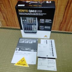 BEHRINGER XENYX Q802USB　６チャンネル＋２チャンネル　オーディオミキサー　中古　　送料が高いので取りにこれる方限定の画像