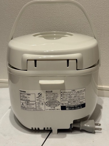 【中古】TOSHIBA IH炊飯器 RC-10V 1.0L ホワイト