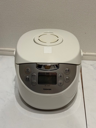 【中古】TOSHIBA IH炊飯器 RC-10V 1.0L ホワイト