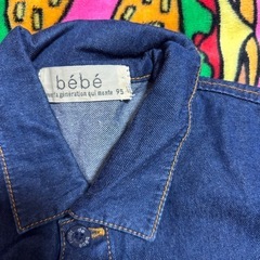 bebe 長袖シャツ 95 デニム レトロの画像