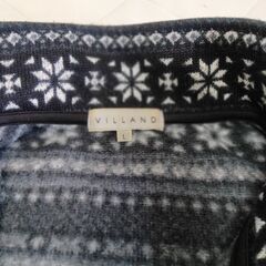 【古着】フリース　ベスト　グレーに白い柄　Ｌ　中古　送料が高いので取りにこれる方限定の画像