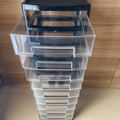 美品　SOFIA レターケース　衣装ケース　チェスト フィッツプラス　書類ケース　収納　書類ケース　スーパークリアチェスト　１０段　シェルフ　事務用品の画像