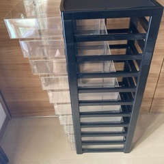 美品　SOFIA レターケース　衣装ケース　チェスト フィッツプラス　書類ケース　収納　書類ケース　スーパークリアチェスト　１０段　シェルフ　事務用品の画像