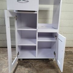 キャスター付き キッチンカウンター/キッチン収納  W600×D410×H890mm 25j菊NSの画像