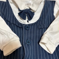 【決定】ロンパース　お祝いタキシード　70　の画像