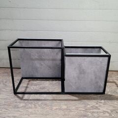 ネストテーブル コンクリート調 グレー系色 25j菊HGの画像