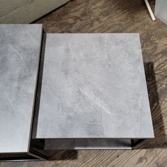 ネストテーブル コンクリート調 グレー系色 25j菊HGの画像