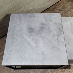 ネストテーブル コンクリート調 グレー系色 25j菊HGの画像