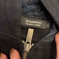 #BurberryBlackLabel#半袖#ジップアップパーカー#ネイビーの画像