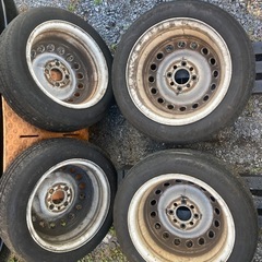 BRIDGESTONE  SUPER RAP  14インチ 6J PCD100 4H タイヤ ホイール 4本 の画像