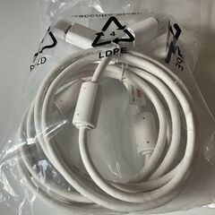 【２本】Pixio DP1.2 ケーブル 1.5m ホワイトの画像