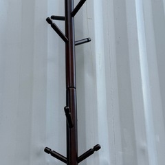A633◇ポールハンガー◇帽子掛け◇回転式◇木製◇三分割◇ダークブラウン◇の画像