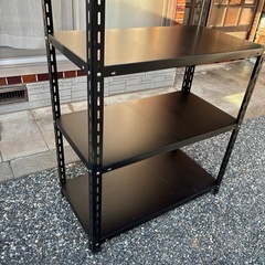スチールラック ブラック 高さ約165cmの画像