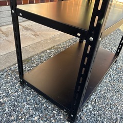 スチールラック ブラック 高さ約165cmの画像