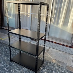 スチールラック ブラック 高さ約165cmの画像
