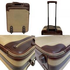 プラダ PRADA キャリーバッグ ロゴジャガード スーツケース カーキの画像