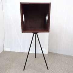 新札幌 / インテリア 収納ラック 小物置き 三脚型 木製 収納ボックス / No.3665の画像