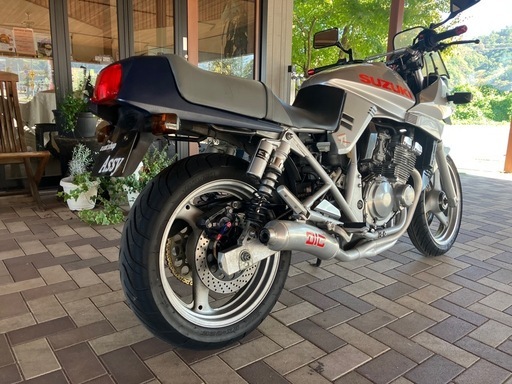 SUZUKI GSX250S 刀 カタナ　GJ76A 実働　書付き　機関良好　自賠責保険付き　DICマフラー　前後タイヤ新品　アップハンドル装着　