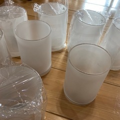 ガラス製キャンドルホルダー9個セットの画像