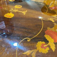 象嵌細工｜円卓ダイニング5点セットの画像