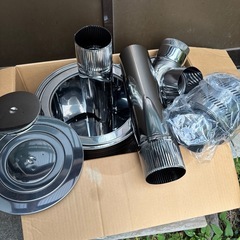 新品未使用ステンレス製時計型薪ストーブ　暖かいの画像