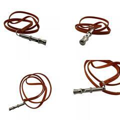 エルメス HERMES その他小物 シフレ ドッグホイッスル 笛 ペンダント ネックレス 犬笛 オレンジの画像