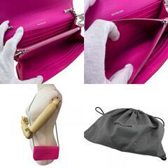バレンシアガ BALENCIAGA 長財布 キャッシュコンチネンタルオンチェーン チェーンウォレット 593784 ピンクの画像