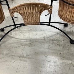 O2510-673 ラタン&スチール プランタースタンド 中古の画像