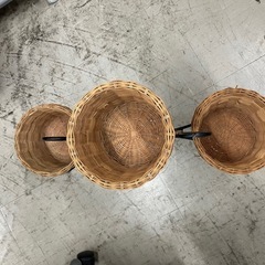 O2510-673 ラタン&スチール プランタースタンド 中古の画像