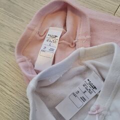 キッズレギンス ホワイト ピンク お揃い リンクコーデ 100 110 120の画像