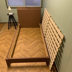 【まだまだ使える品物です】ニトリ　シングルベッドフレーム　すのこタイプの画像