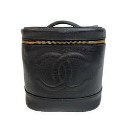 シャネル CHANEL ハンドバッグ ココマーク バニティバッグ 縦型 化粧ポーチ ブラックの画像