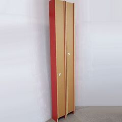 新札幌 / IKEA イケア BENNO ベンノー 本棚 CD収納ラック スリムラック 隙間収納 赤 / No.3667の画像