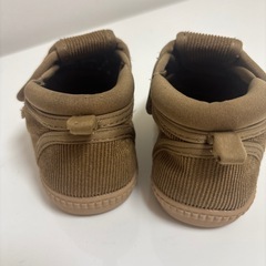 ブラウン コーデュロイ ベビーシューズの画像