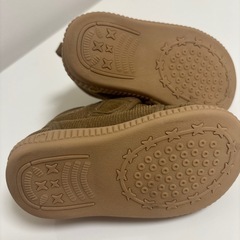 ブラウン コーデュロイ ベビーシューズの画像