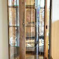 ★ヴィンテージ家具★キュリオケース 飾り棚 ガラス棚 コンパクト【マジカルスケッチ】の画像